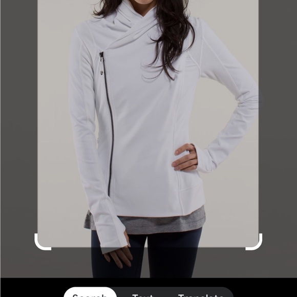 LULULEMON Wrap Fitted Bhakti Yoga Jacket 8 White - Picture 1 of 8